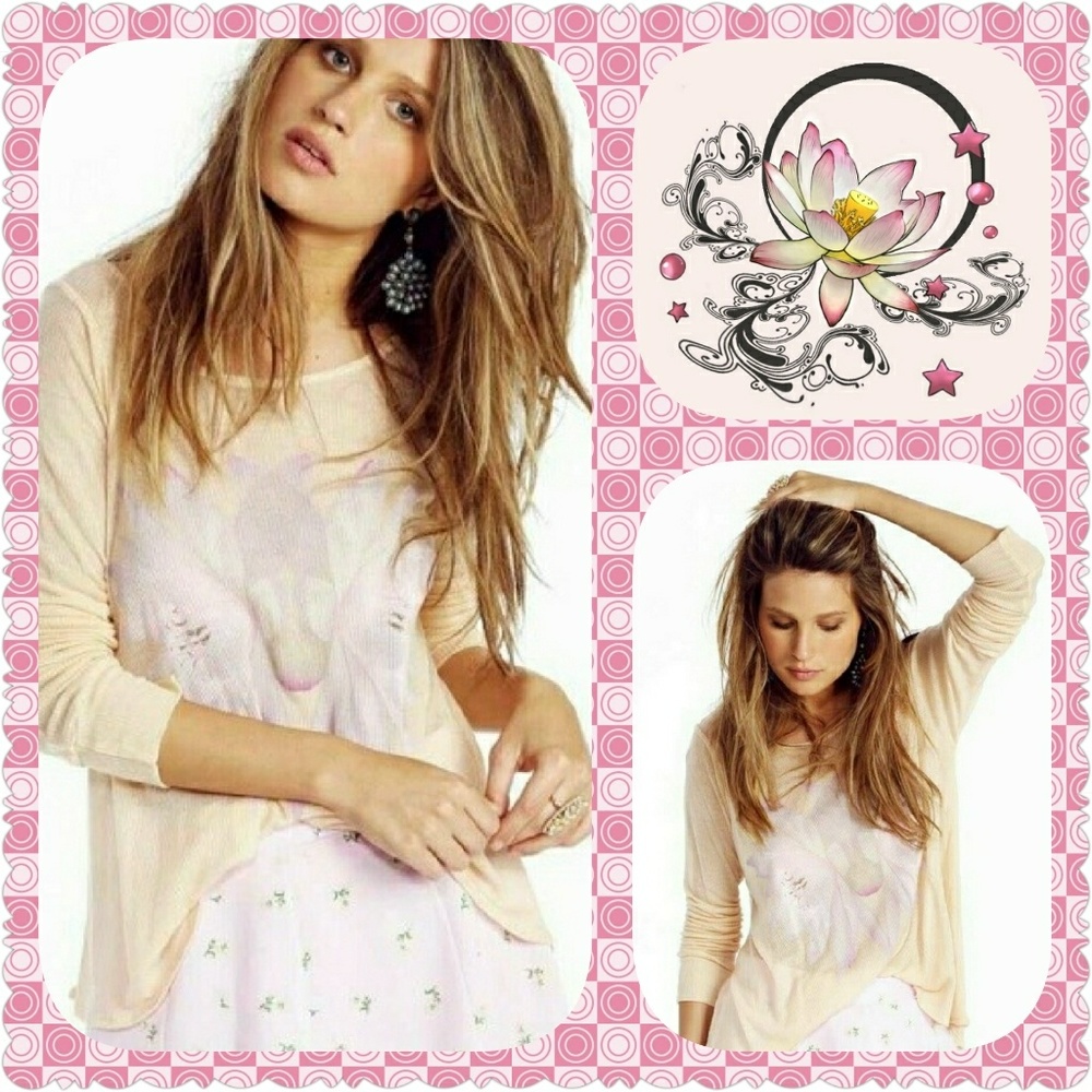 Wildfox Twin Lotus Long-sleeve Cassidy Tee - Picture 2 of 5